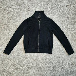 ARMANI EXCHANGE MEN'S BLACK FULL ZIP UP SWEATER